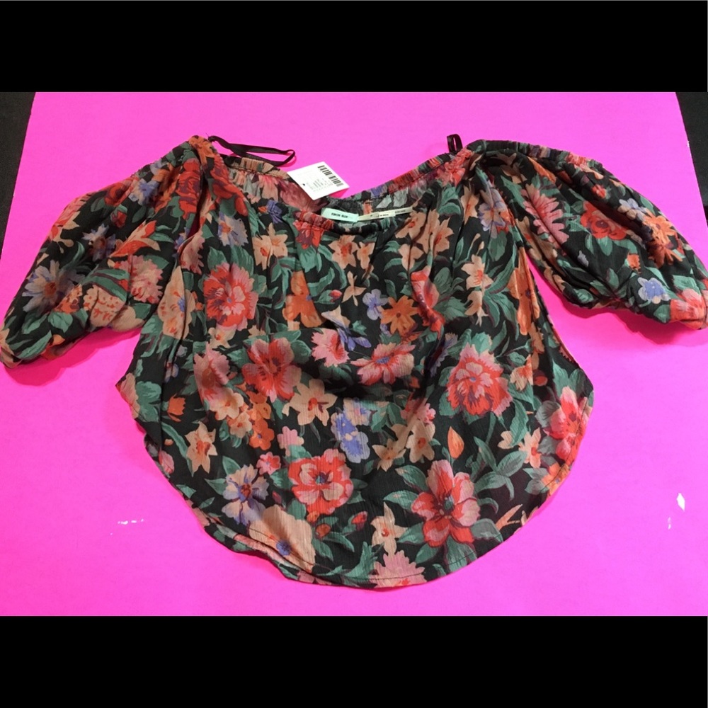 URBAN OUTFITTERS KIMCHI BLUE NWT BLK/Motif BlouseM